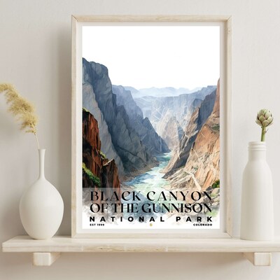 Black Canyon of the Gunnison National Park Poster, Travel Art, Office Poster, Home Decor | S4 - image5